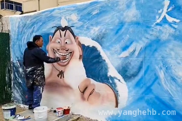 弘道社区：“哪吒”墙绘焕新墙面，传统文化魅力尽显，电影〈哪吒〉墙绘落地弘道社区，开启社区文化新风景