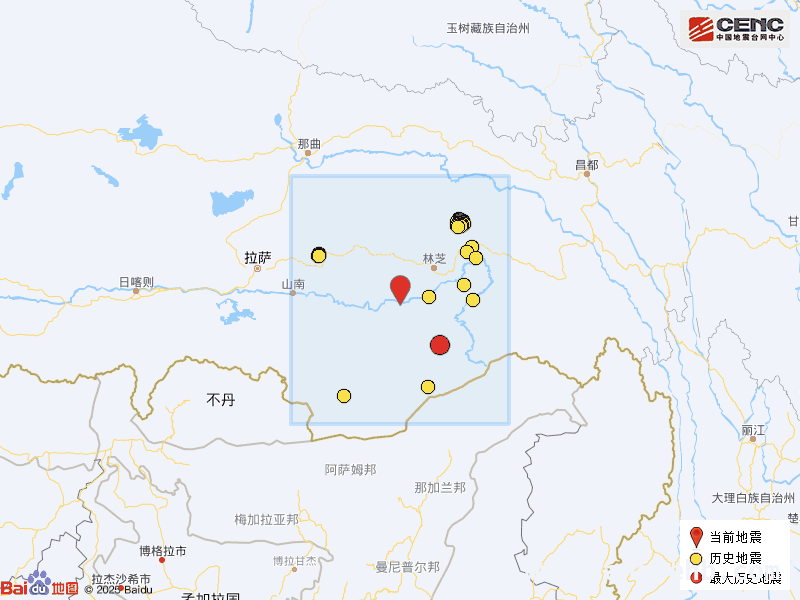 突发！西藏林芝米林市发生3.3级地震，3月24日12时42分，西藏林芝米林市3.3级地震敲响警钟