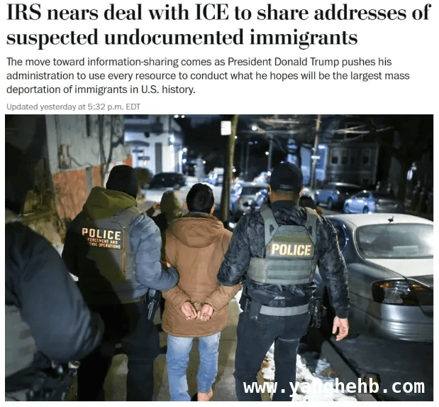 美国国税局与ICE合作：税务信息成移民遣返“利器”？