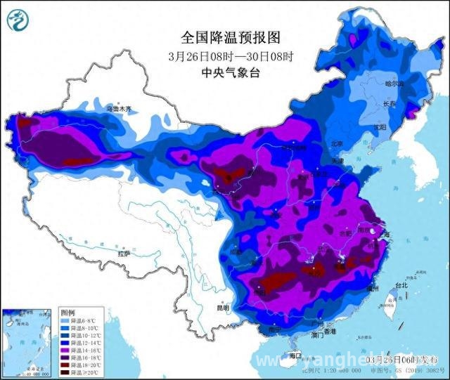 3月26日起多区域降温8 – 14℃，防御指南请收好！ 中央气象台发布寒潮预警，多地区降温幅度惊人！