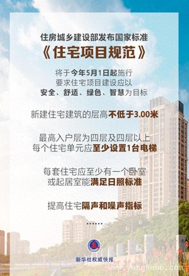 住宅项目规范落地，开启住宅高质量发展新篇章 新版住宅国家标准出台，居住品质提升亮点多！