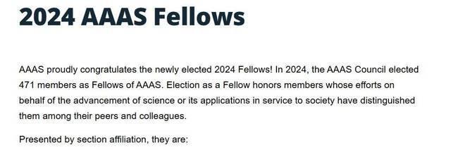聚焦2024 AAAS Fellow：三位华人学者的卓越成就